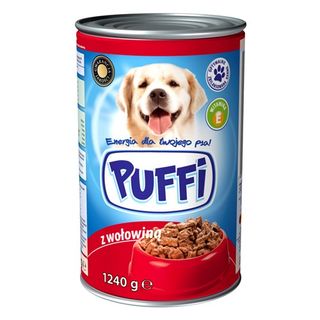 Puffi Karma dla psa z wołowiną, 1240 g