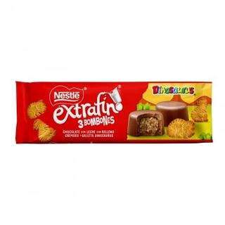 Bombones De Chocolate Relleno De Galleta Dinosaurus Nestlé Extrafino 38 G.