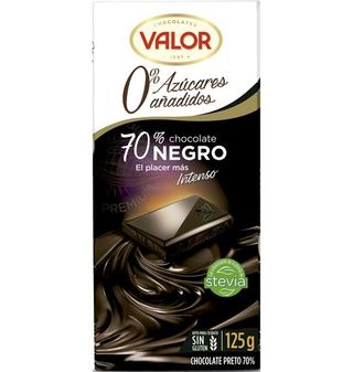 Chocolate Valor Negro Sin Azúcar 70% 100G