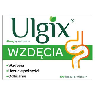 Ulgix Wzdęcia 80 mg 100 kapsułek