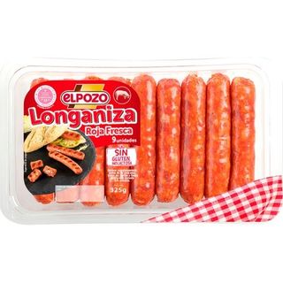 Longaniza De Cerdo Roja Elpozo Bandeja 325 G