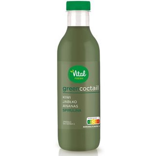 Vital Fresh Green  coctail kiwi-jabłko-ananas-spirulina, 750 ml