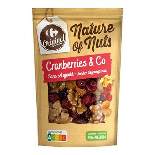 Cocktail Frutos Secos Arándanos 0% Sal Carrefour 180 Gr.