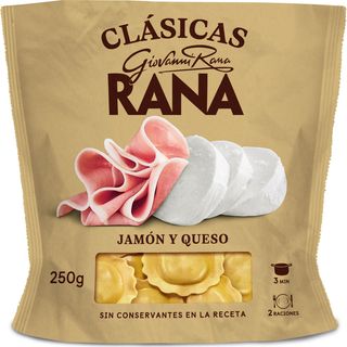 Pasta Fresca Rellena De Jamón Y Queso, U. 250 G