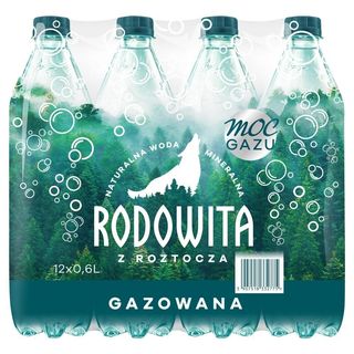 Rodowita z Roztocza Naturalna woda mineralna gazowana 12 x 0,6 l