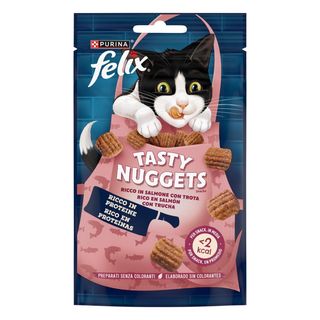 Felix Snack Gatto Tasty Nuggets Gr.50 Trota/Salm
