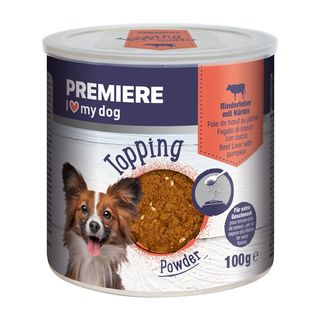 Premiere dog topping powder 100g fegato di manzo con zucca