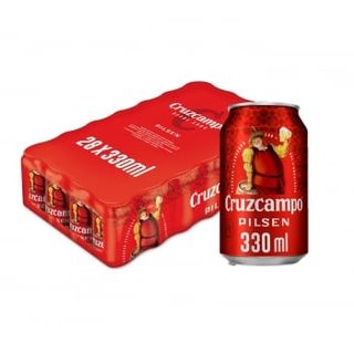 Cerveza Cruzcampo Pilsen Pack 28 Latas 33 Cl.