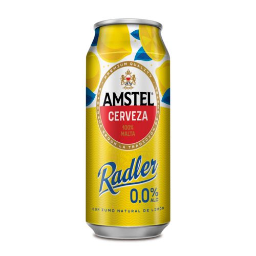 Cerveza Radler con Limón 0,0% Alcohol Amstel Lata 33 Cl.