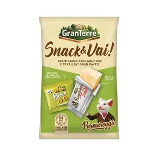 Parmareggio Snack & Vai! Parmigiano Reggiano DOP e Tarallini Gran Pavesi 37 g