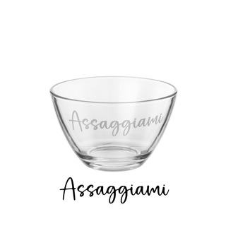 Coppetta vetro scritta Assaggiami - 450 ml