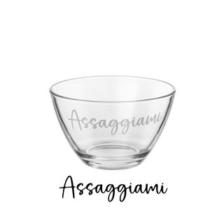 Coppetta vetro scritta Assaggiami - 450 ml