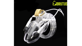 Brutus Klatka Cnoty z elektrostymulacją! Volt Electro Chastity Cage 7x3,5 cm