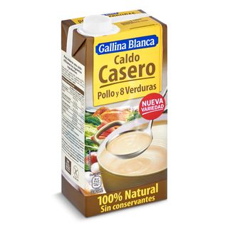 Caldo Casero De Pollo Y 8 Verduras Gallina Blanca Brik 1 L