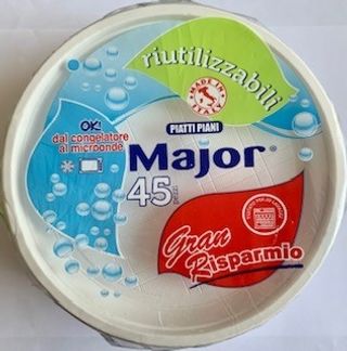 MAJOR PIATTI RIUTILIZZABILI PIANI 45 PEZZI   ITT0459