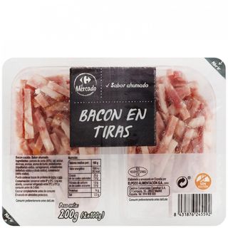 Tiras Bacon Carrefour 2X100 Gr.