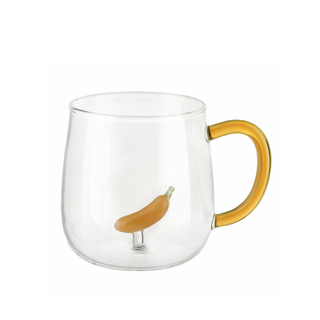 Mug in vetro borosilicato  - 380 ml banana