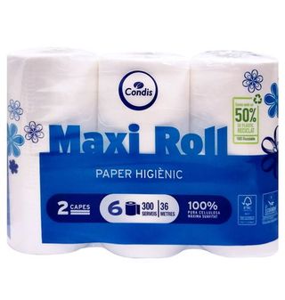 Higiénico Condis Maxi Roll 2 Capas 6 Uds.