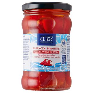 Elios Papryczki pikantne nadziewane serem, czerwone, 270 g/150 g