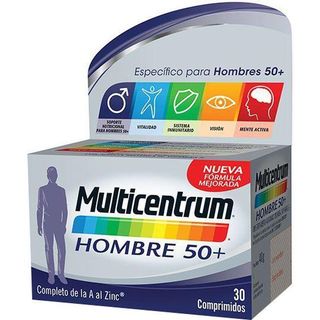 Complemento Vitamínico Hombre 50+ Multicentrum, Caja 30 Cápsulas (19699578)