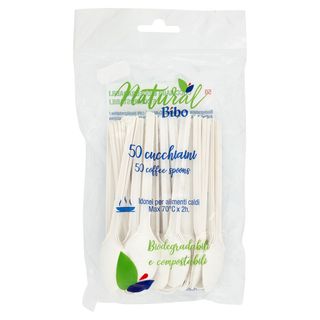 Natural Bibo Cucchiaini Biodegradabili E Compostabili 50 Pz -6304