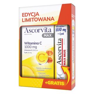 Zestaw promocyjny Ascorvita Max, tabletki powlekane, 30 szt.