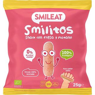 SMILEAT Snack De Fresa Y Plátano 25 G
