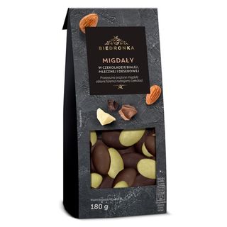 Biedronka Premium Migdały w czekoladzie białej, mlecznej i deserowej, 180 g