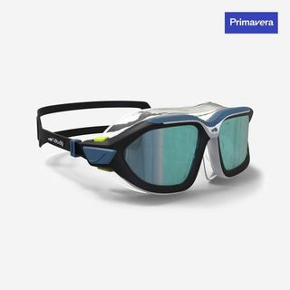 Gafas natación máscara talla L Active Negro Azul Cristales Espejo.L Negro