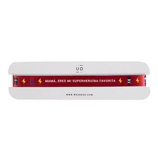 Pulsera De Tela Uo "Mamá, Eres Mi Superheroína Favorita" (8435449374474)