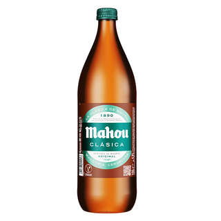 Cerveza Mahou Clásica Botella 1 L.