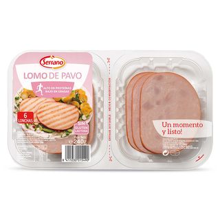 Fiambre De Lomo De Pavo Serrano Bandeja 240 G