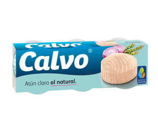 Atún Claro Al Natural sin Aceite Calvo Lata de 56 G. 3 Uds.
