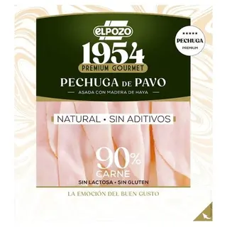 Pechuga De Pavo Natural 1954 Elpozo Asada Con Madera De Haya Y Sin Aditivos 120 G