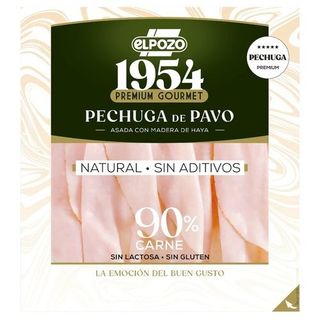 Pechuga De Pavo Natural 1954 Elpozo Asada Con Madera De Haya Y Sin Aditivos 120 G