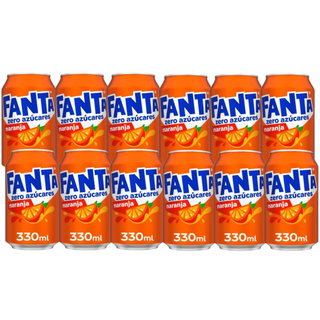 Fanta Zero Azúcares Naranja 12x330ml Lata