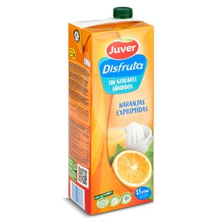 Bebida De Zumo De Naranja Sin Azúcares Añadidos Juver Disfruta Brik 1.5 L