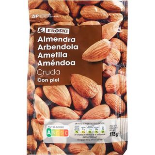 Almendra Con Piel Cruda Eroski, Bolsa 175 Gr. (21975503)