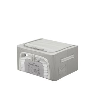 Scatola armadio 40x20x30 cm doppia cerniera e scritta - grigio