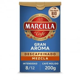 Café Molido Mezcla Descafeinado Gran Aroma Marcilla 200 G.