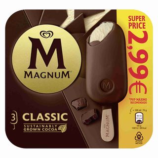 Gelado Chocolate Clássico Magnum (emb. 300 ml (3 un))