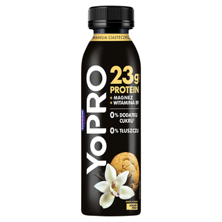 Danone YoPRO Jogurt pitny smak wanilia-ciasteczko 270 g