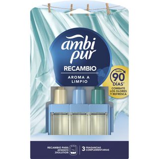 Ambientador 3 Aromas Recambio Aire Limpio 1 Unidad