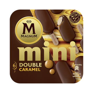 Magnum Mini Gelados Double Gold Caramelo Billionaire Pack 6 embalagem 330 ml - 18953903947