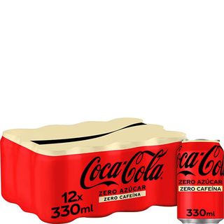 COCA COLA Refresco De Cola Zero Zero Pack Lata 12X33 Cl