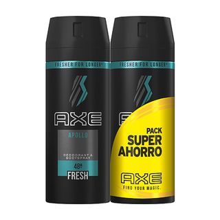 Desodorante Masculino Apollo Axe, Pack 2X150 Ml. (8710522929841)