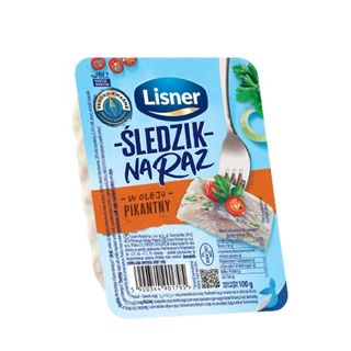 Lisner Śledzik Na Raz w oleju pikantny, 110 g