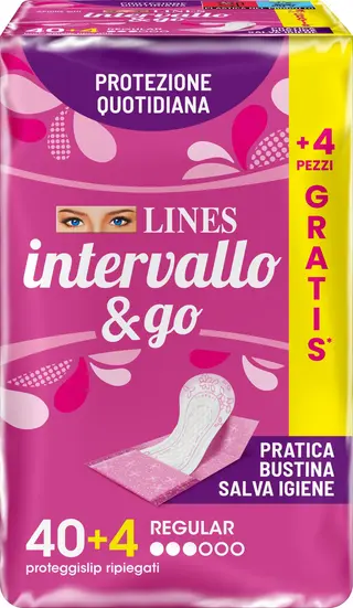 LINES INTERVALLO & GO PROTEGGISLIP RIPIEGATO 40+4 GRATIS FAT7873