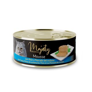Majesty Adult Mousse De Atún Y Pescado Del Océano Lata Para Gatos 0.085Kg
