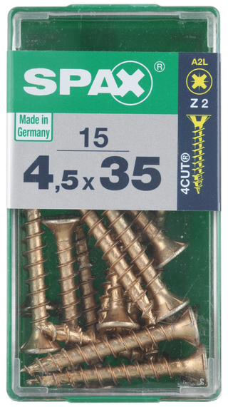 15 Paraf Cp Pozi Bicrom 4.5X35S Spax (14676711)